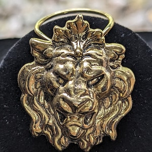Large Brass Lapel Brooch Pin 1960&#39;s Approximately 1.50 Inches