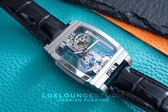 Personalized Mens Fashion Luxury Skeleton Manual Mechanical