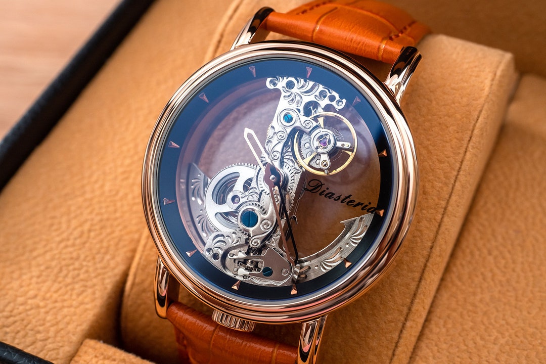 Personalized Mens Fashion Luxury Skeleton Automatic Mechanical Skeleton