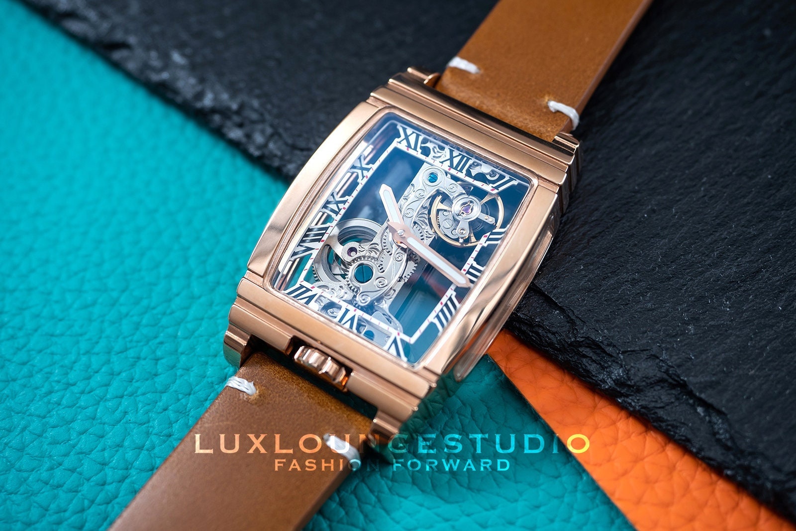 Personalized Manual Mechanical Skeleton Wrist Watch Bridge Etsy