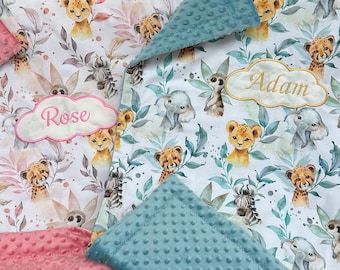 Personalized Baby Blanket with Name – Newborn Blanket – Baby Gift – Choice of Design – Premium Range – Handmade in France