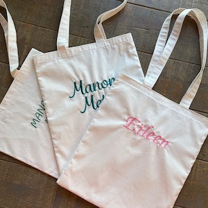 Maternelle sac Tote Bag personnalisé en coton biologique pour jeune enfant fait-main / idéal école maternelle / tote bag prénom