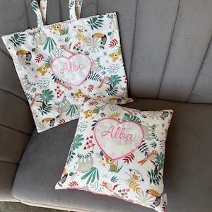 Totebags Maternelle et coussin personnalisés - Tout motifs - Rentrée école maternelle Différents tissus et coloris Livraison en point relais