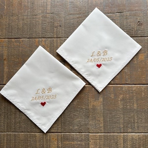CUSTOMIZABLE handkerchief in organic cotton, white or plain, different colors, handmade in France, ideal as a gift