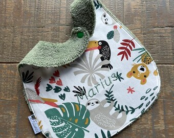 Personalized baby bib with name – Collections range – Baby gift – Handmade in France