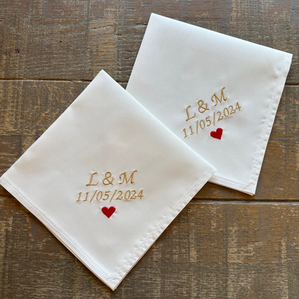 CUSTOMIZABLE handkerchief in white or plain organic cotton in different colors, handmade in France, ideal as a gift