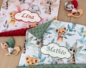 Personalized children's cushion with name – Nursery nap cushion – Baby gift – Premium range – Handmade in France