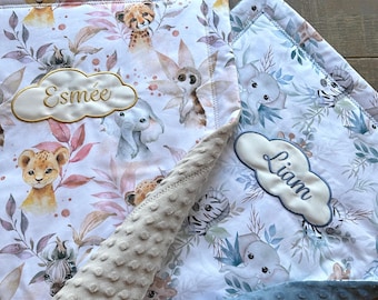 Personalized Savannah or Minisavannah Baby Blanket – Baby Gift – Handmade Baby Blanket – Home Delivery