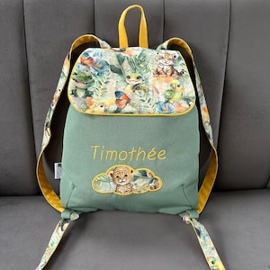 MINIJUNGLE Sac à dos personnalisé / Sac à dos maternelle / Sac à dos enfant fait-main en Provence / Livraison en point relais par défaut