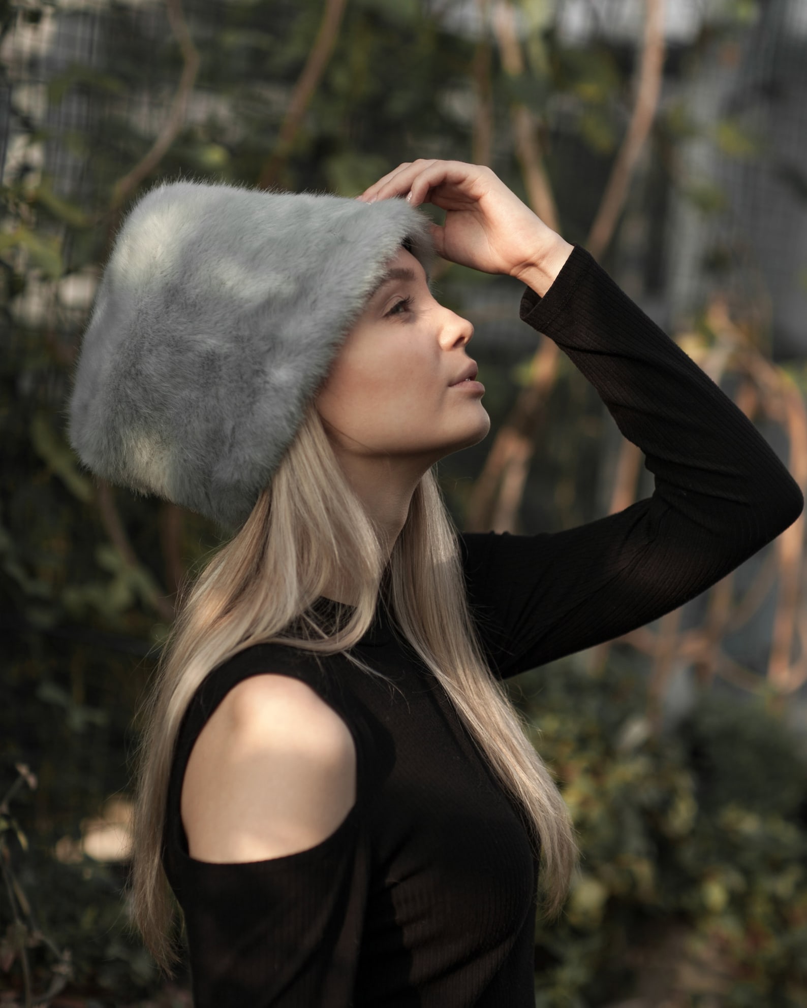 Light blue designer hat Woman winter hat Lithuanian design Etsy