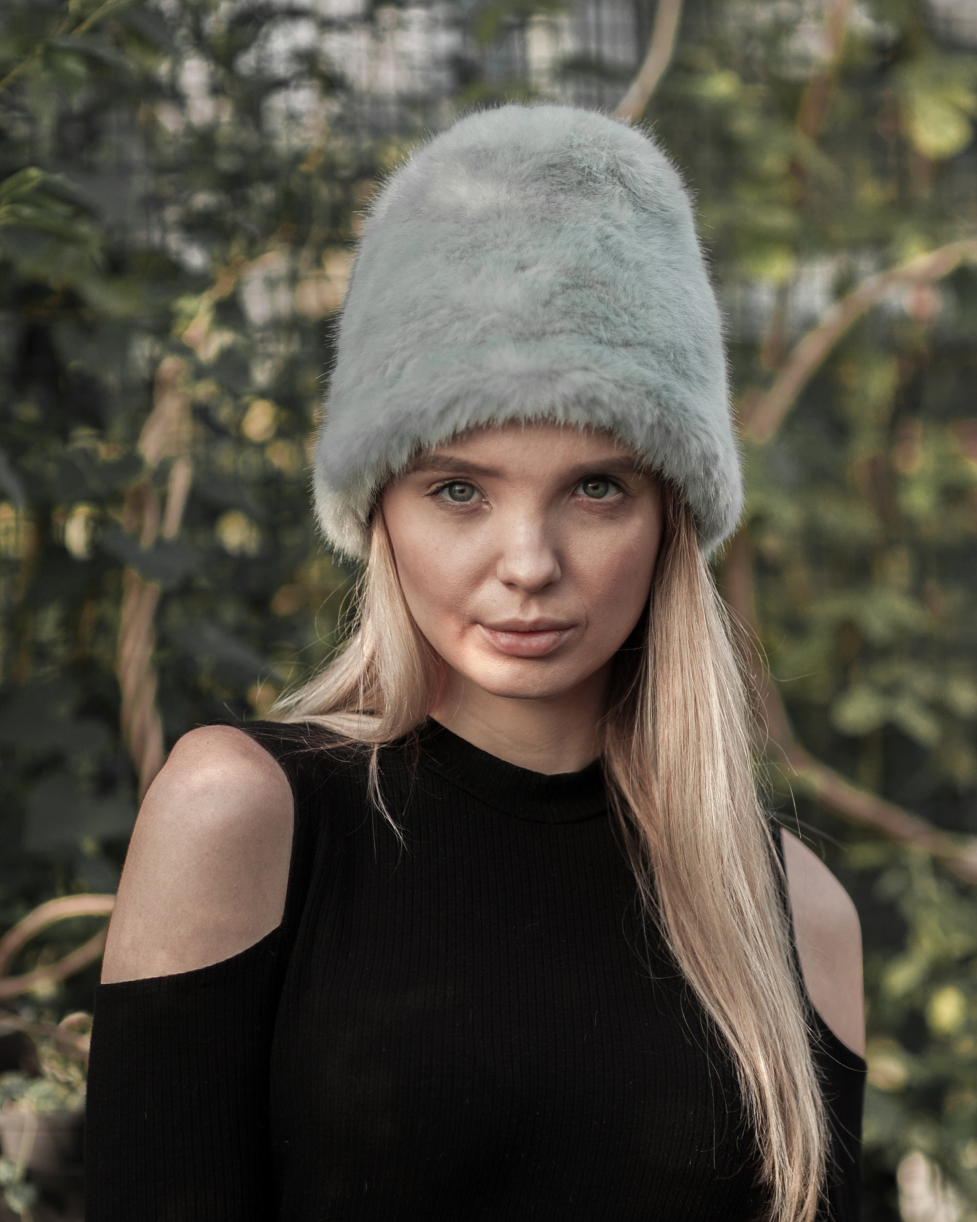 Light blue designer hat Woman winter hat Lithuanian design Etsy