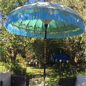 Turquoise Sky - Designer Parasol