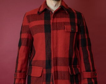 Chaqueta deportiva de lana de los años 50, fabricada en EE. UU. (Talla M-L)