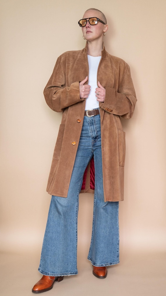 Etro, ETRO Italian DESIGNER Suede Brown Trench Coat (uk 12-18, eu 40-46, us 8-14)