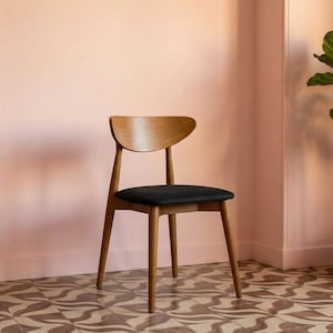 Buchenstuhl | Gepolsterter Sitz | Holz- und Stofffarbe Wählbar | Handgefertigt