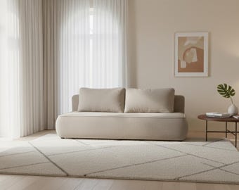 Havo Sofa – Minimalist Sofa with Sleeping Function | Boucle or Other Fabric | Modern Design