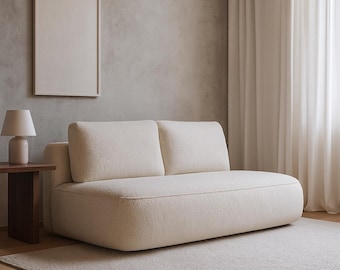 Havo Sofa – Minimalist Sofa with Sleeping Function | Boucle or Other Fabric | Modern Design