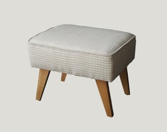 Add an accent to your home: pouffe, footstool or upholstered stool - last piece ready to ship