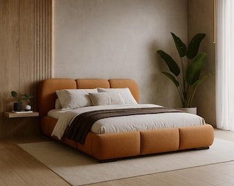 Luna – Elegant Upholstered Bed with Storage