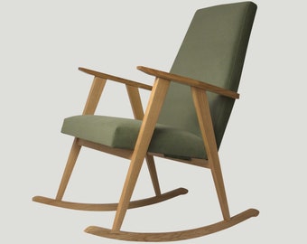 Rocking chair XL in a modern style / solid oak wood body !!! Many colors !!! #nursing chair #relaxation chair  #craftchair