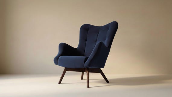VENUS Modern Armchair | Velvet Lounge Chair with Solid Beech Wood Base | Handcrafted in EUROPE