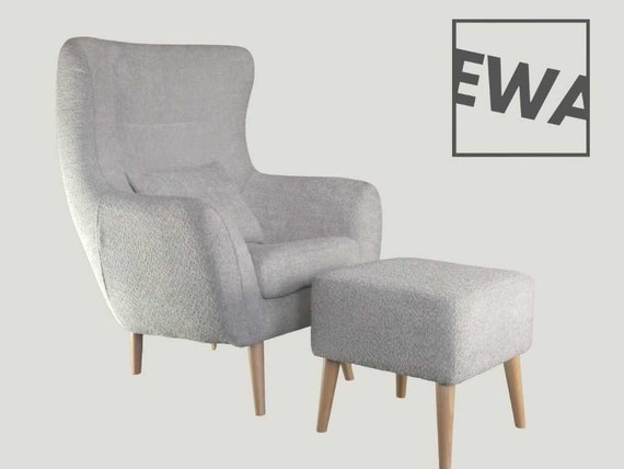 Cosy Boucl Fabric Hybrid Armchair Large Lounge Chair With