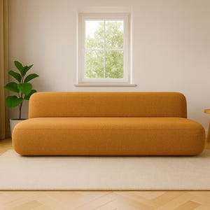 Havo Sofa – Minimalist Sofa with Sleeping Function | Boucle or Other Fabric | Modern Design