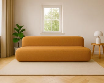 Havo Sofa – Minimalist Sofa with Sleeping Function | Boucle or Other Fabric | Modern Design