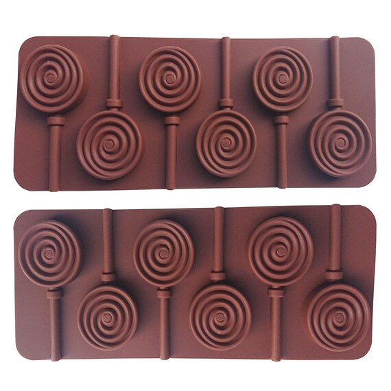 Silicone Lollipop Molds,12 Cavity Cherry Blossoms Chocolate Hard Candy Mold Candle Lab Molds