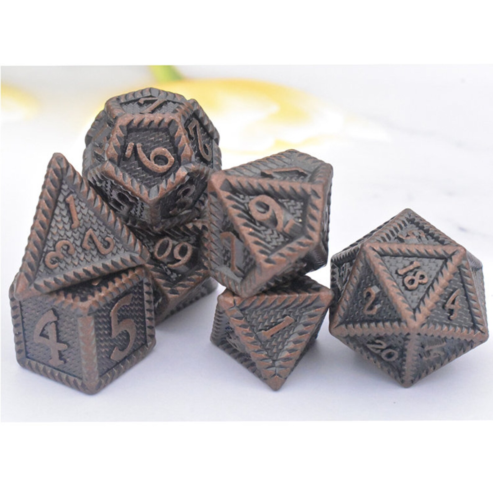 Cool dice sets dnd dragon dice d&d metal dnd dice polyhedral Etsy