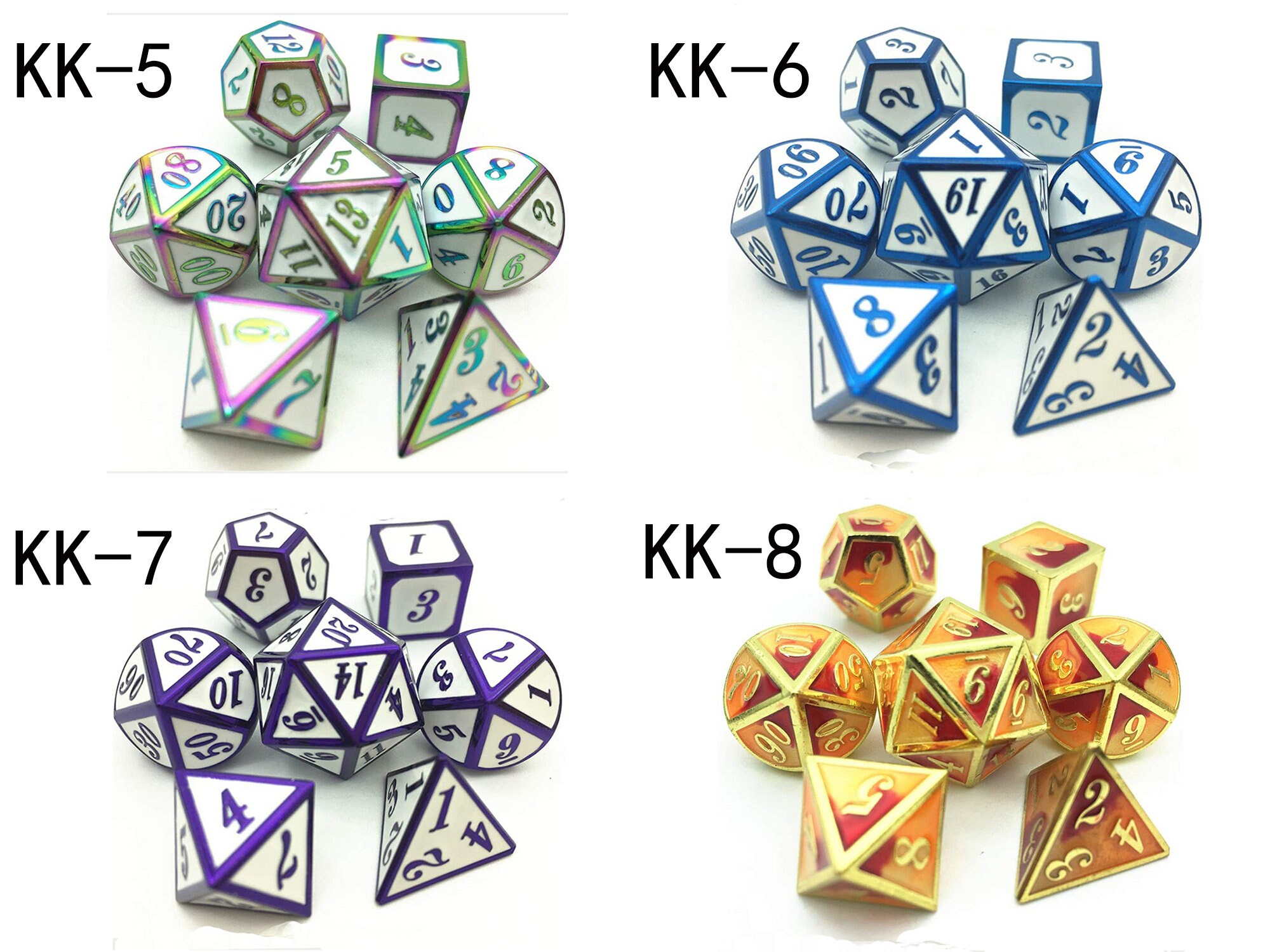 Metal Dice Set D&D Dice for Dungeons and Dragon Gamesrole Etsy