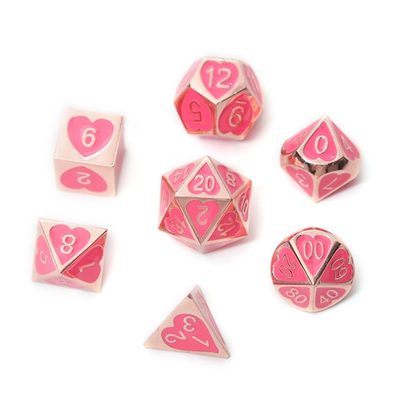 DNDND Rainbow Edge 7 Pieces Metal Dice Set DND Polyhedarl Heavy D/&D Dice Set with Metal Tin for Dungeons and Dragons and Role Playing Game