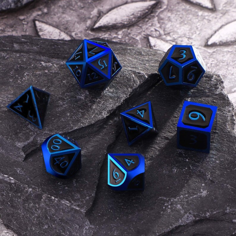 Metal dnd dice set polyhedral dice D&D dice set cool dice Etsy