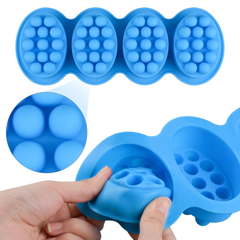2 Pcs Silicone Massage Bar Soap Molds Silicone Molds for Etsy