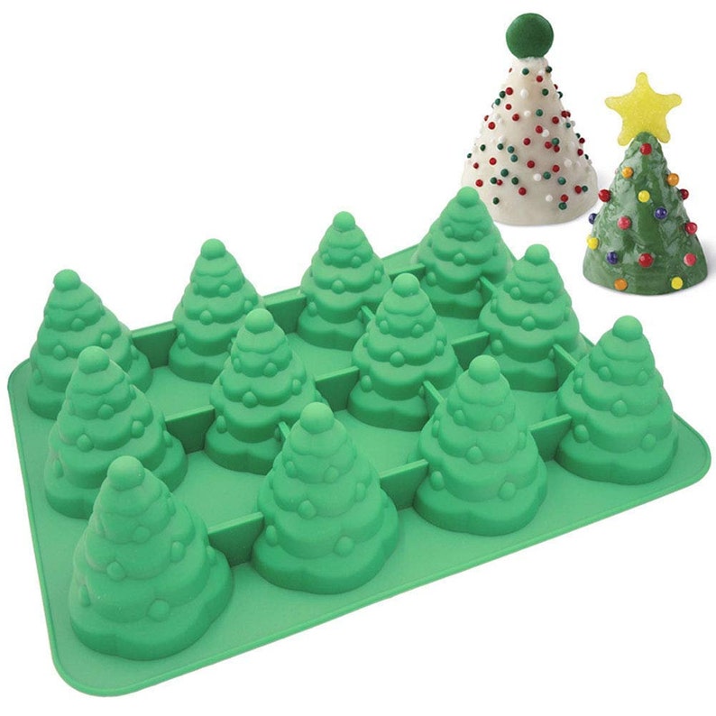 3D Christmas Tree Silicone Mold Xmas Tree Pan Cake Mold 12 | Etsy