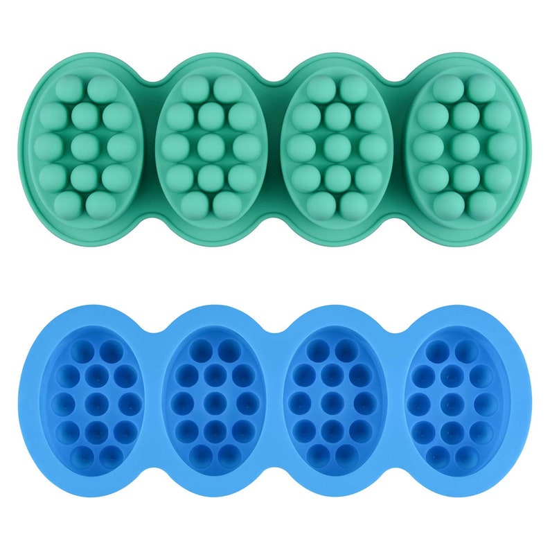 2 Pcs Silicone Massage Bar Soap Molds Silicone Molds for Etsy