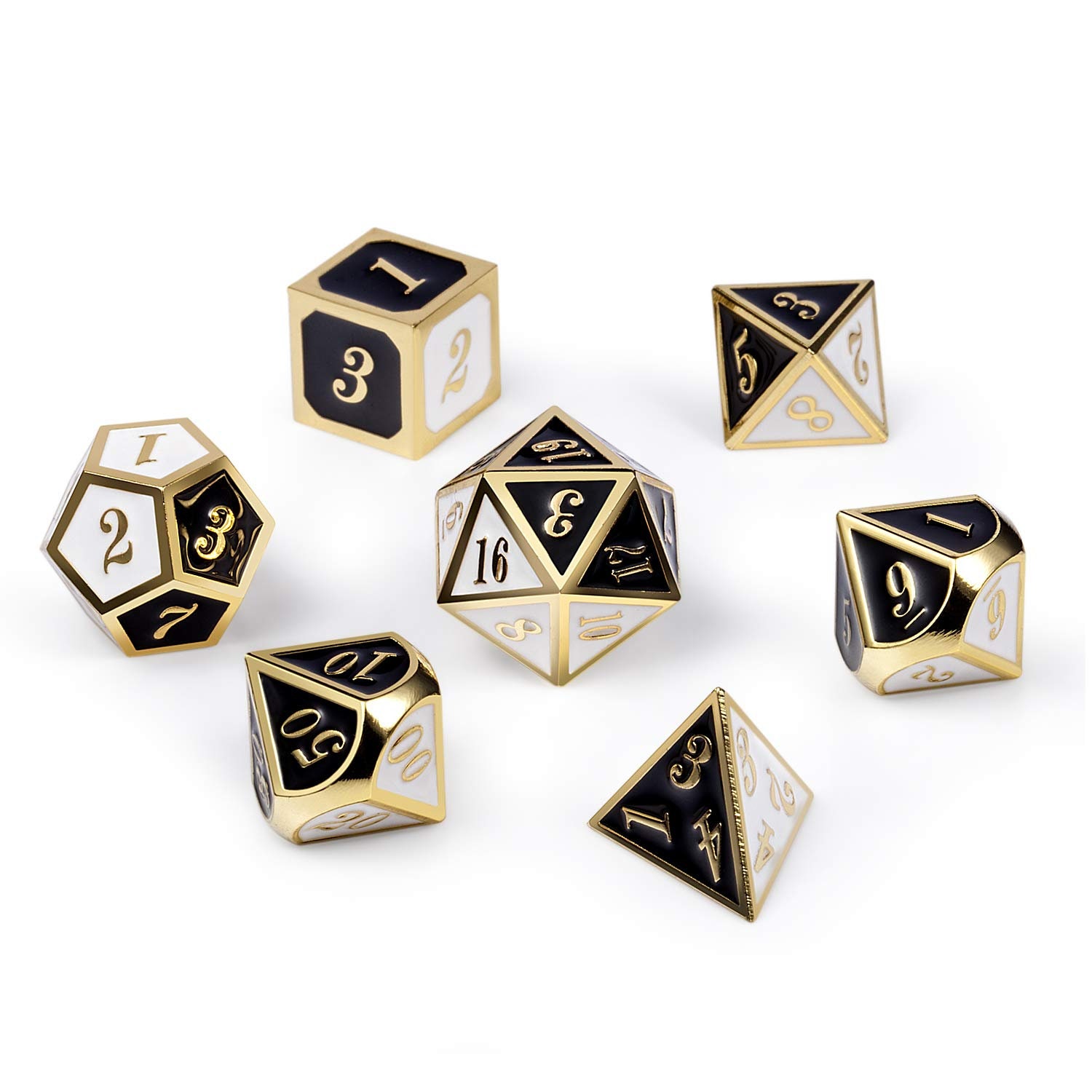 DND Dice Set Metaldnd Metallic D&D Dice for Dungeons and Etsy