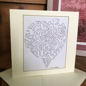 Colour In Valentines Card, romantische originele kaart voor minnaar, vrouw, vriendin, vriend, man. Maak het uniek en origineel
