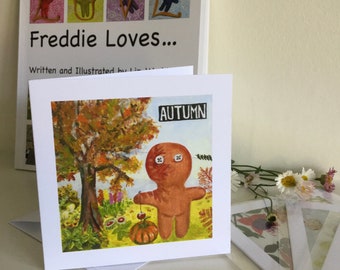 Autumnal Freddie, Greetings Card, Freddie Loves...