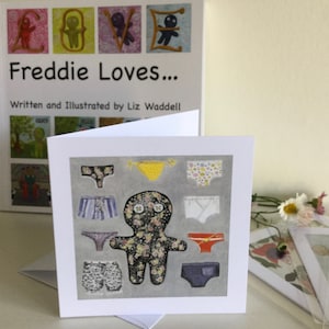 Pantalon Freddie, carte d'anniversaire effrontée, carte de voeux, Freddie Loves...