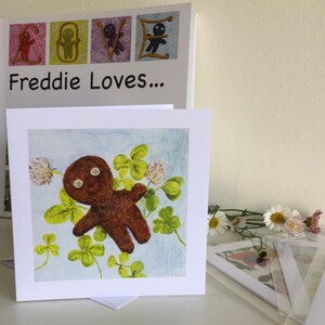 Lucky Freddie, wenskaart, Freddie Loves...