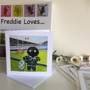 Fly Half Freddie, tarjeta de cumpleaños para un amante del rugby, Tarjeta de felicitación, Freddie Loves...