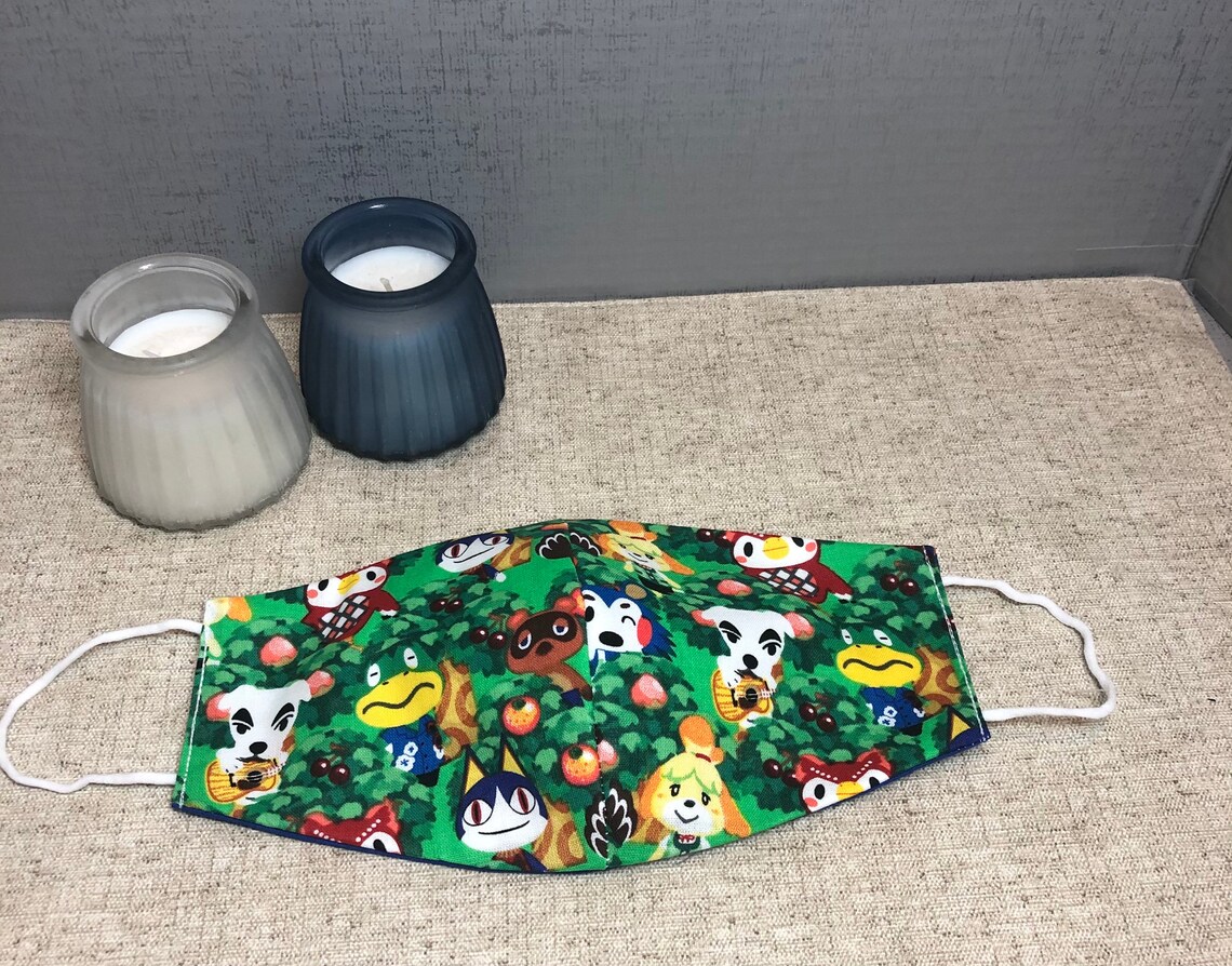 Animal Crossing Character Face Mask With Flannel Filter Etsy
