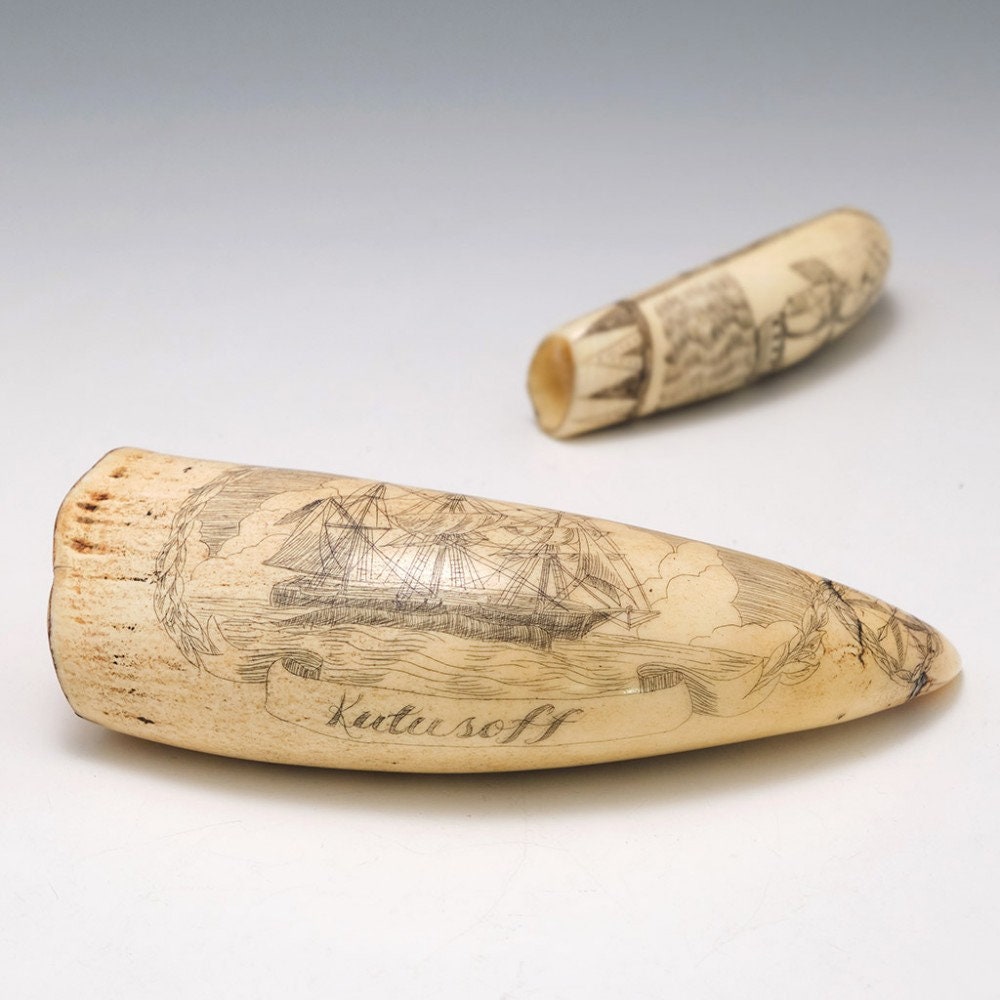 Image of Mid 19Th Century American Scrimshaw Whales Tooth