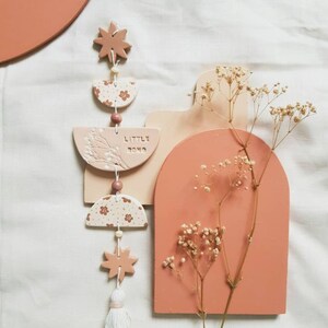 Mobile clay boho star and flowers