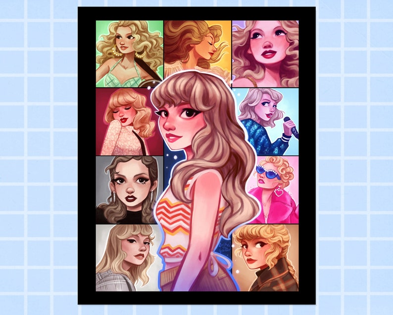 PRINT Taylor Swift Eras Tour erikathegoober Illustration Art Print Wall Decor image 2