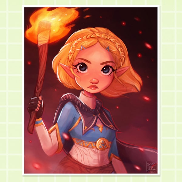 PRINT | Zelda - Legend of Zelda: Tears of the Kingdom - erikathegoober Illustration - Art Print - Wall Decor