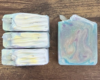 Utopian Soap x Sneaky Pony! | Unicorn Swirl | Unscented| Crystal Soap| Gentle Cleansing | Unicorn Soap | Crystal Soap | Unique Horse Gift