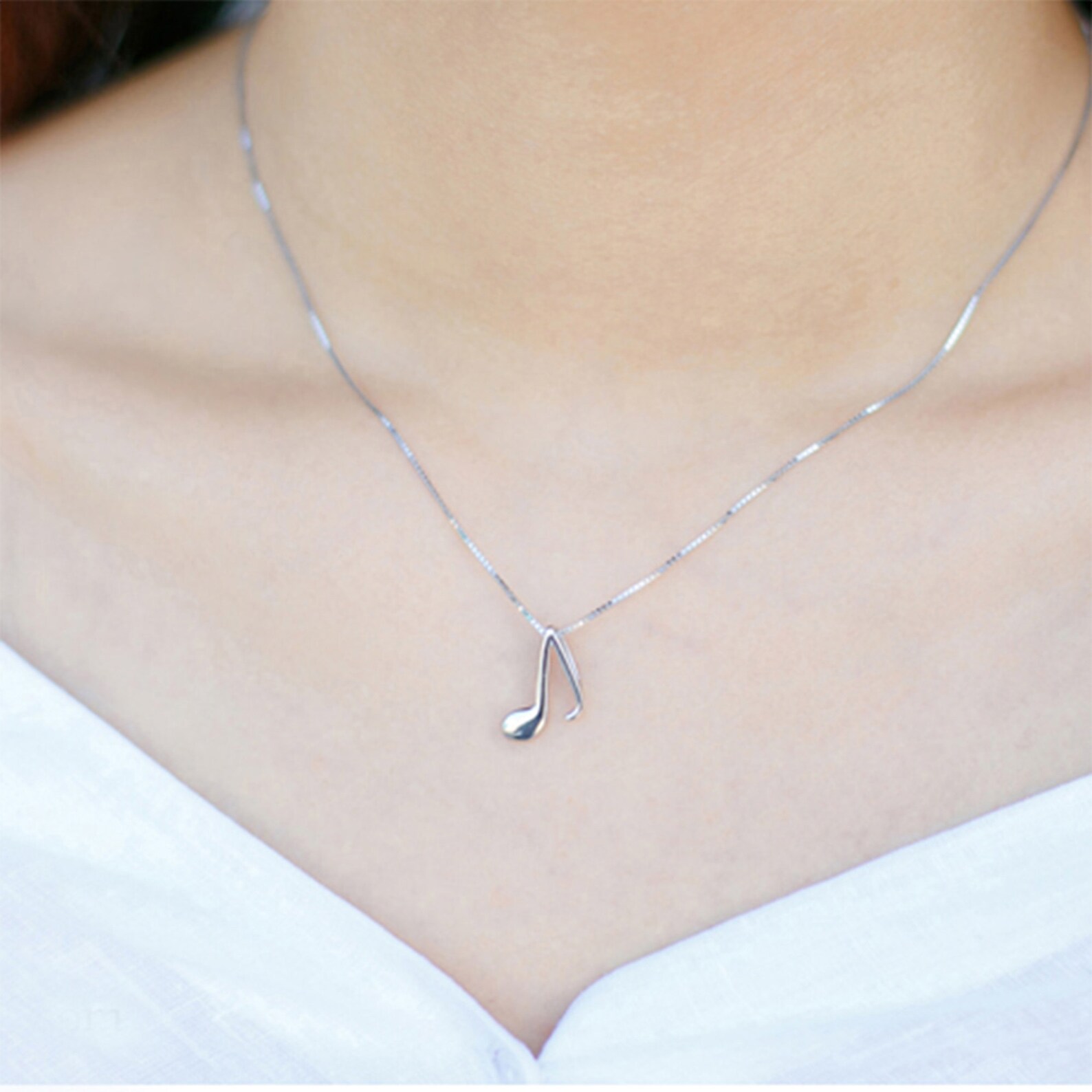 925 Sterling Silver Amethyst Triangle Musical Note Earrings & Necklace Set – 18 Inch Chain, Hypoallergenic Jewelry Gift Set