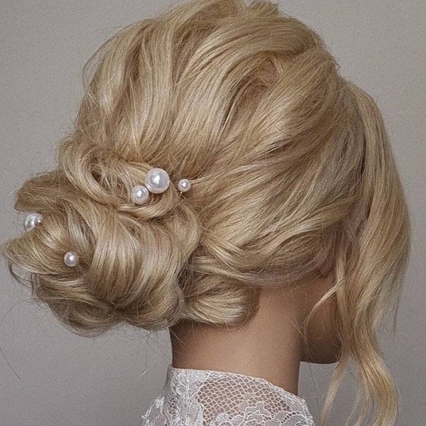 18 épingles à perles de luxe de différentes tailles Épingles à cheveux pour mariage, grandes à petites Accessoires pour cheveux de mariage